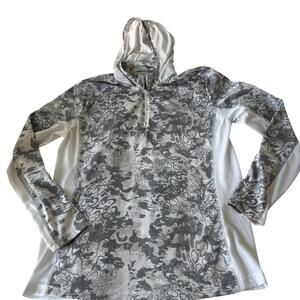 HUK Long Sleeve Hoodie Performance Activewear Shirt Size L